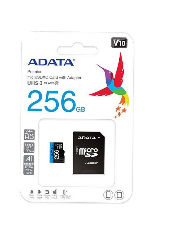 کارت حافظه microSDXC ای دیتا ظرفیت 256 مدل V10