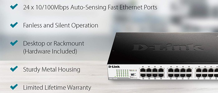 سوییچ 24 پورت گیگابیتی دی-لینک مدل DGS-1024D