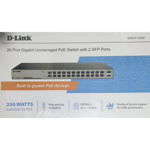 سوئیچ 24 پورت PoE دی لینک مدل DGS-F1024P