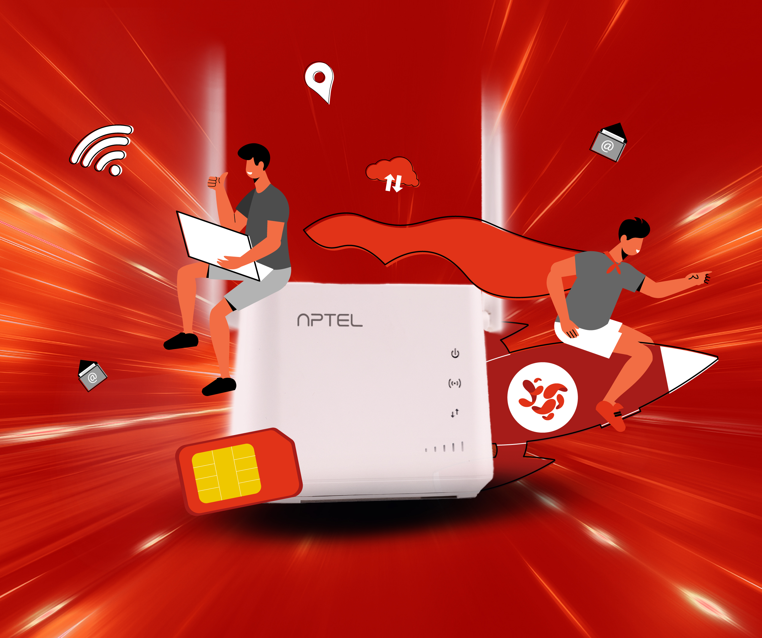 مودم رومیزی 4G آپتل مدل l443