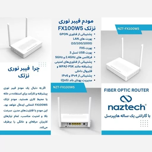 مودم فیبر نوری نزتک