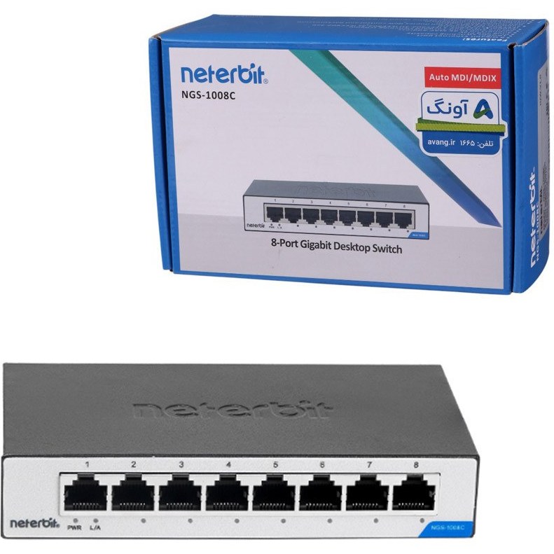 سوییچ 8 پورت نتربیت مدل NGS-1008C